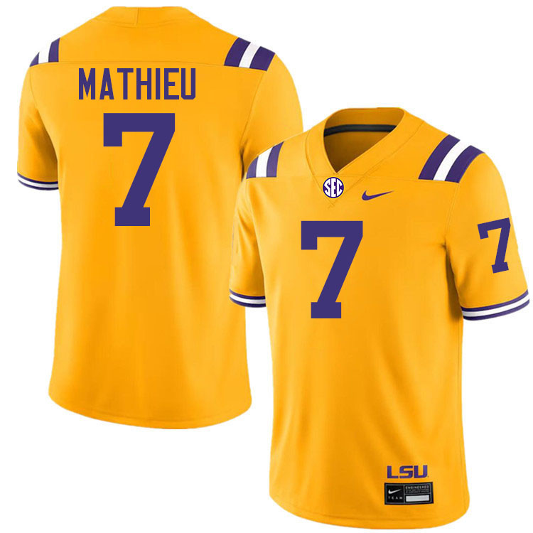 Tyrann Mathieu LSU Tigers Jersey,Louisiana State University Tigers Football Jersey-Gold